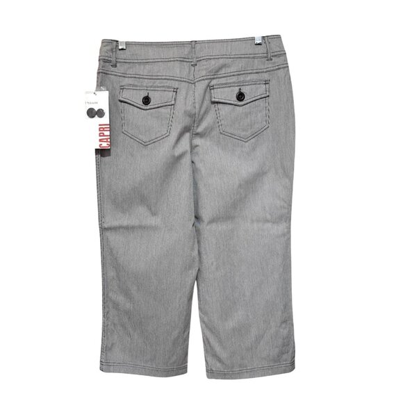 Style Co. Capri Pants Womens Size 10 Black White NWT - Picture 4 of 12
